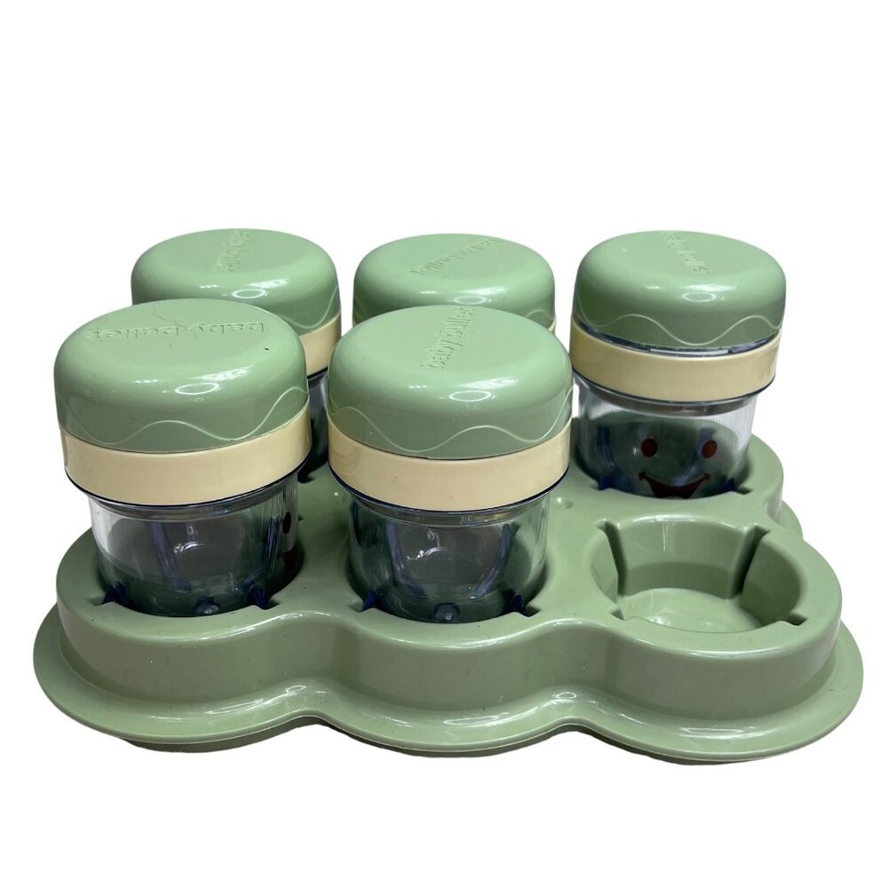 Baby Bullet BBR2001 Replacement Cups Containers Base with Date Dial Food Storage